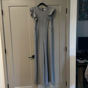 Calvin Klein Houndstooth Sleeveless Jumpsuit, Sz 6